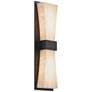 Aberdeen 19" High Espresso LED Wall Sconce with Jute Shade