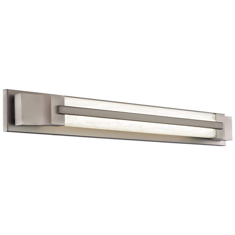 Image 1 Aberdeen 3.5 inchH x 28 inchW 1-Light Linear Bath Bar in Brushed Nickel