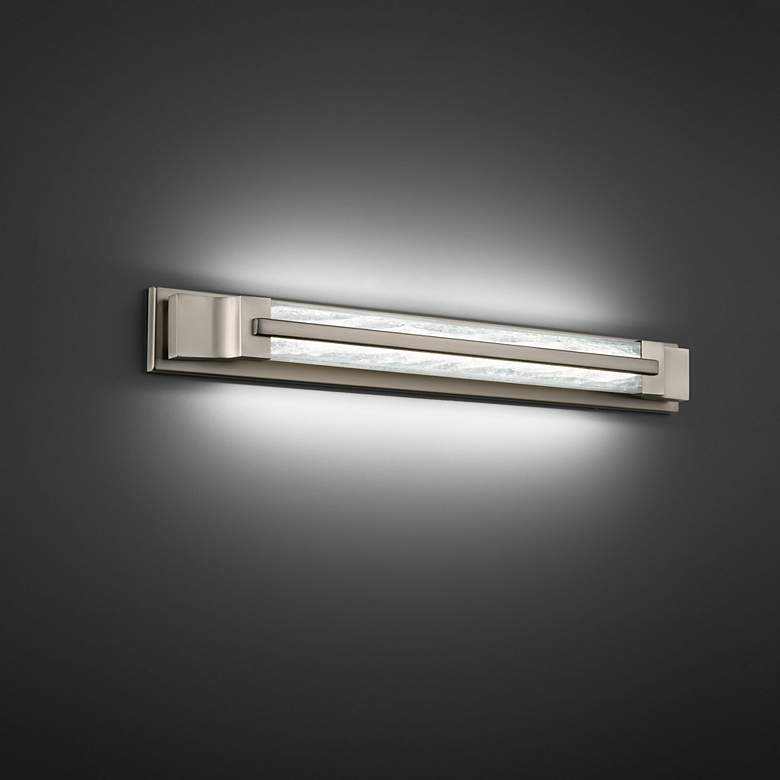 Image 1 Aberdeen 3.5"H x 28"W 1-Light Linear Bath Bar in Brushed Nickel