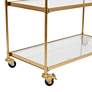 Aberdeen 37 1/2" Wide Brass Metal 3-Shelf Bar Cart