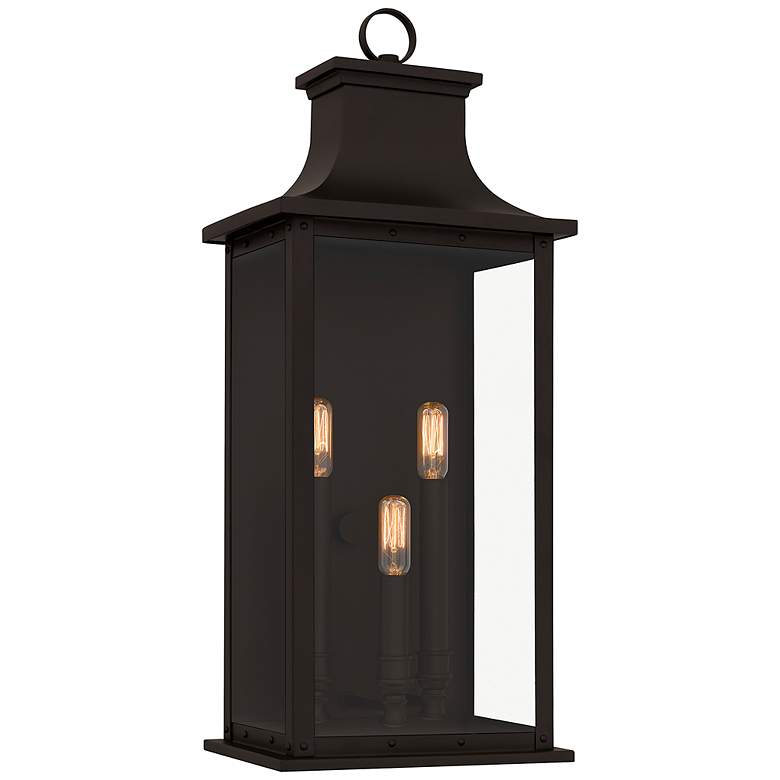 Image 2 Abernathy 22 1/2" High Old Bronze 3-Light Outdoor Wall Light