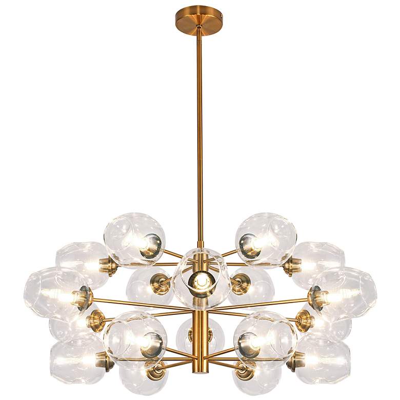 Image 1 Abi 32 3/4" Wide Vintage Bronze 18-Light Chandelier