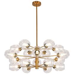 Abi 32 3/4" Wide Vintage Bronze 18-Light Chandelier