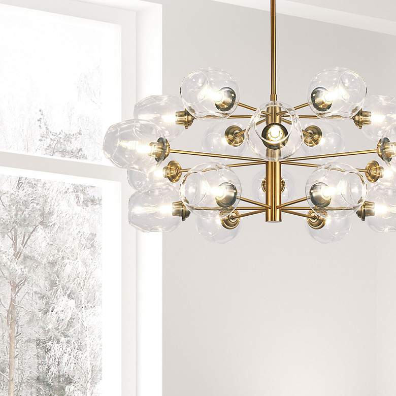 Image 2 Abi 32 3/4" Wide Vintage Bronze 18-Light Chandelier more views