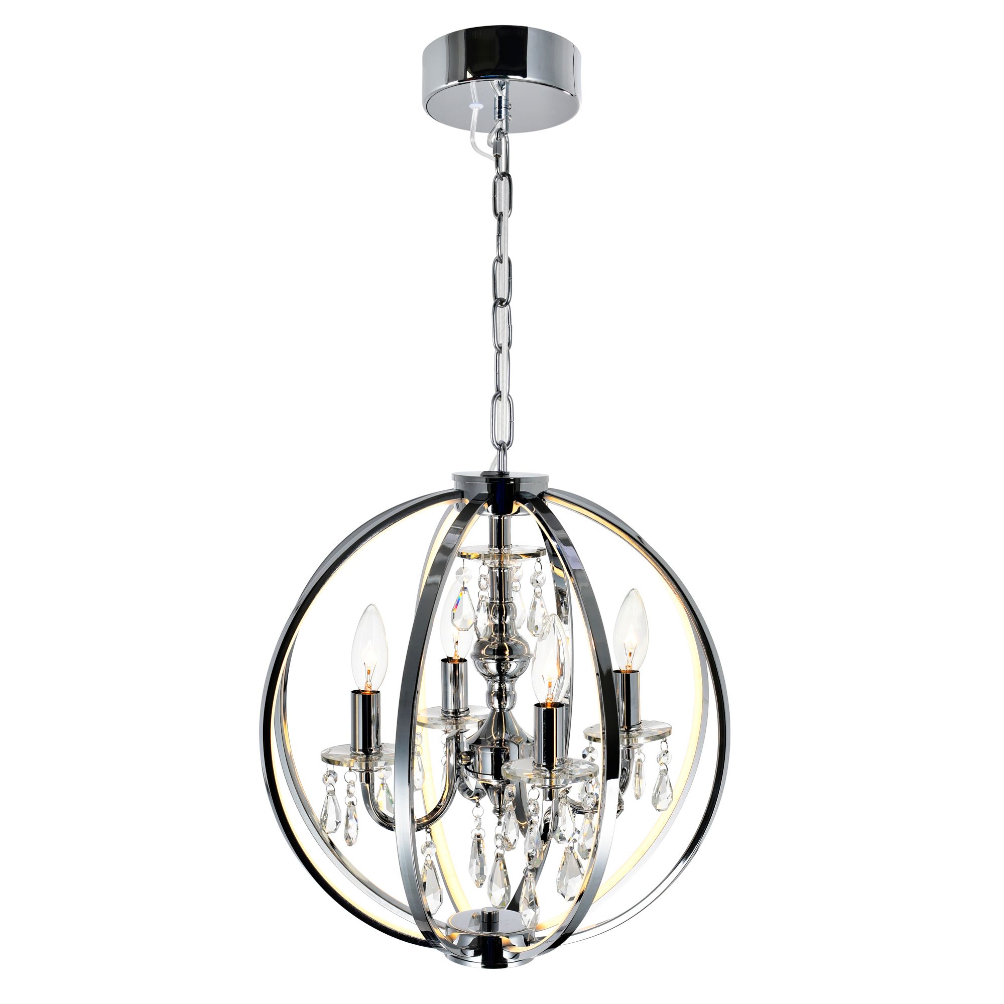 Image 2 Abia 4 Light Chrome Chandelier more views