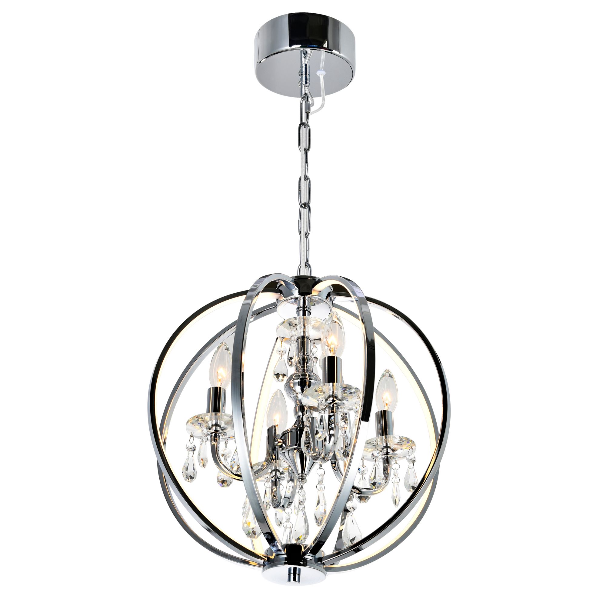 Image 3 Abia 4 Light Chrome Chandelier more views