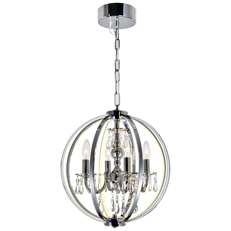 Image 1 Abia 4 Light Up Chandelier With Chrome Finish