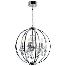 Image1 of Abia 5 Light Up Chandelier With Chrome Finish