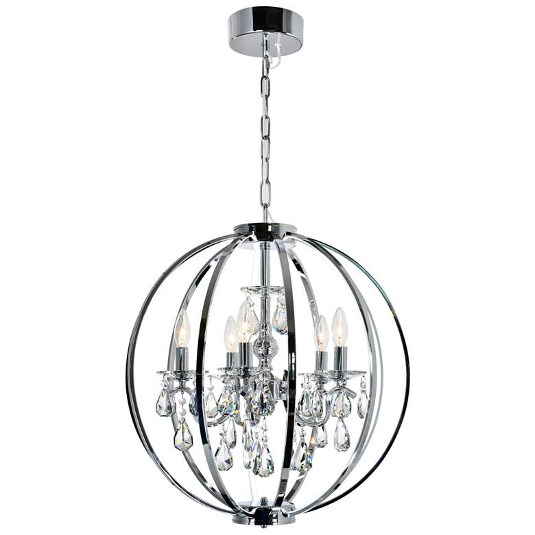 Image 1 Abia 5 Light Up Chandelier With Chrome Finish