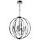 Abia 5 Light Up Chandelier With Chrome Finish