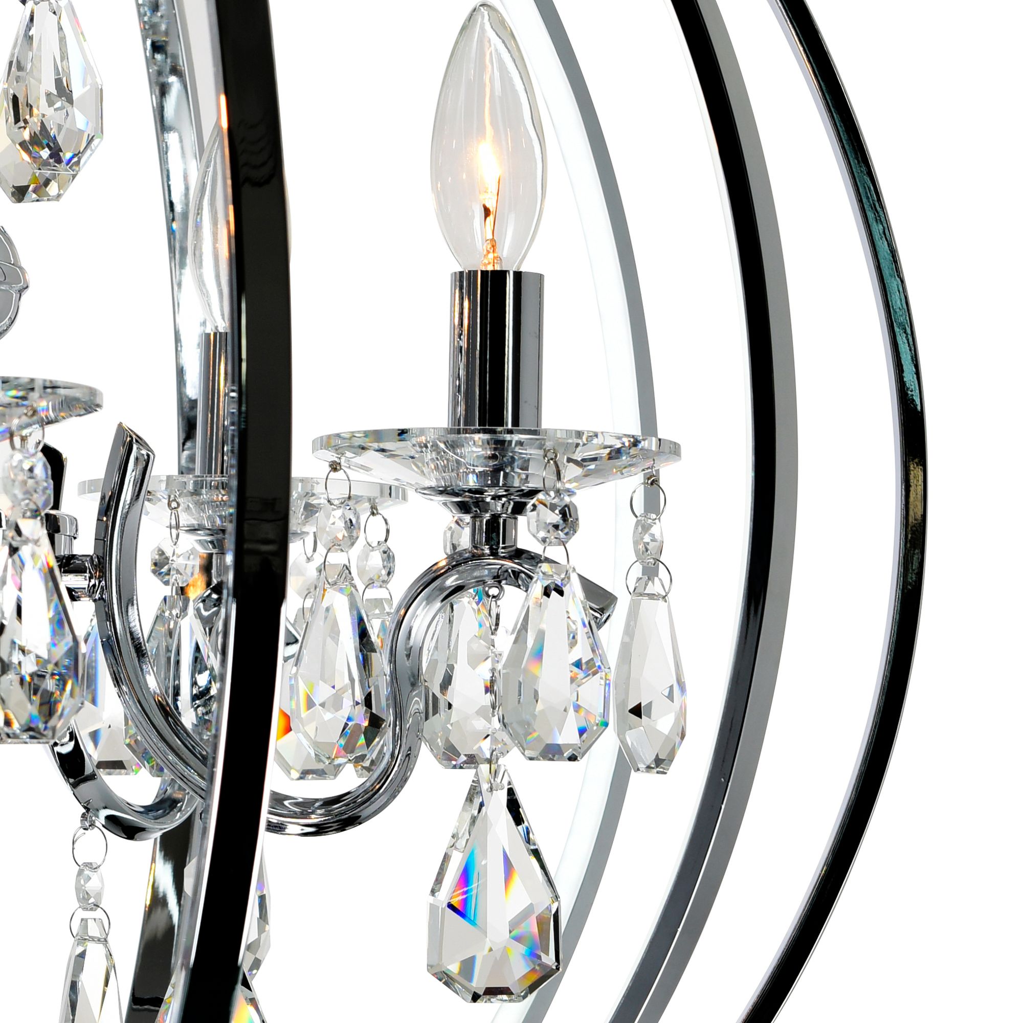 Image 4 Abia 5 Light Up Chandelier With Chrome Finish more views