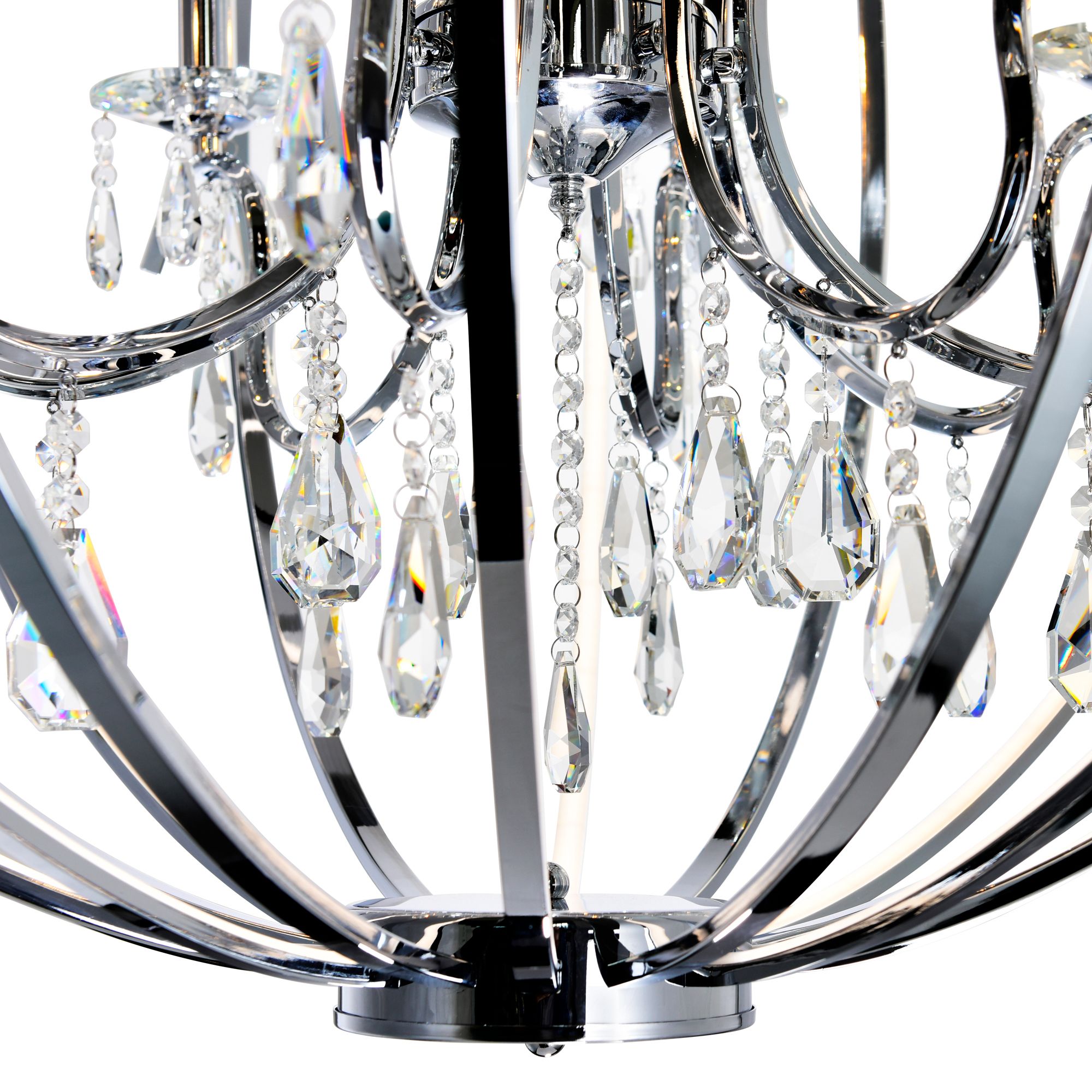 Image 2 Abia 8 Light Up Chandelier With Chrome Finish more views