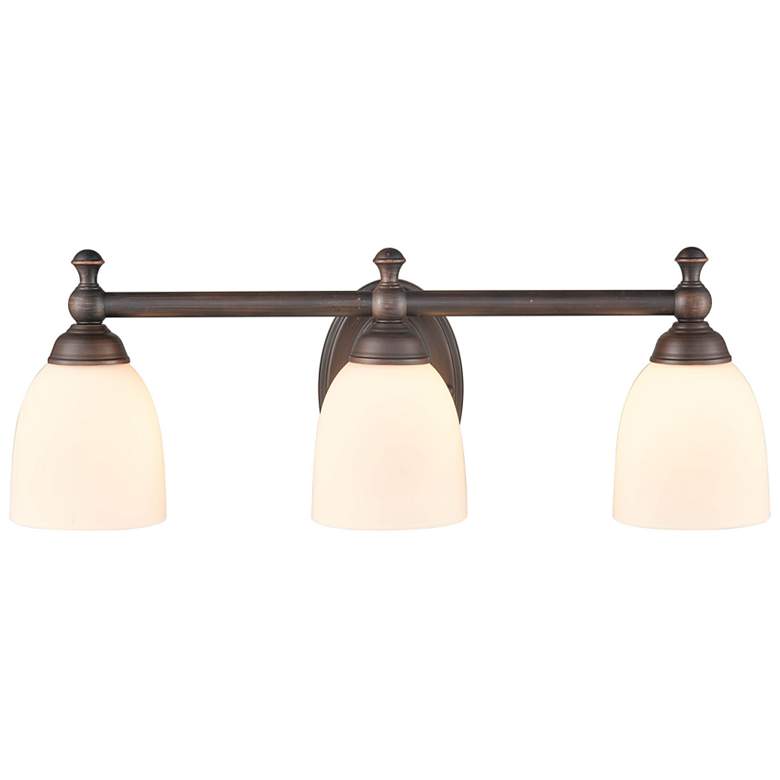 Image 1 Abigail 21 1/2" Wide Rubbed Bronze 3-Light Vanity Bath Light