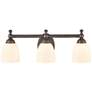 1_Abigail 21 1/2" Wide Rubbed Bronze 3-Light Vanity Bath Light
