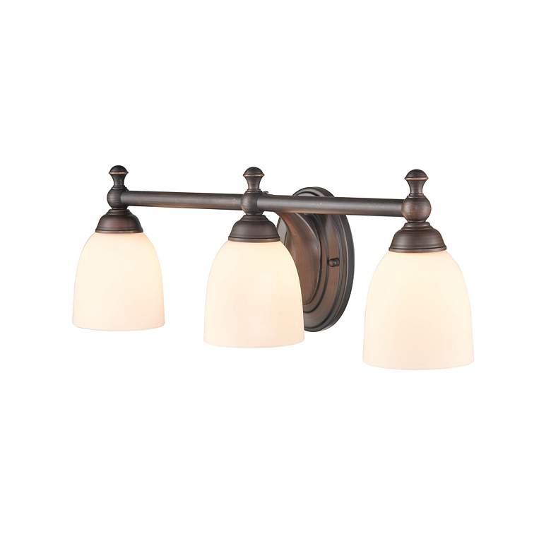 Image 2 Abigail 21 1/2" Wide Rubbed Bronze 3-Light Vanity Bath Light more views