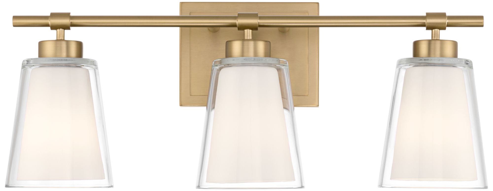 Image 2 Abigail 21" Wide Soft Gold Opal Glass 3-Light Bath Light
