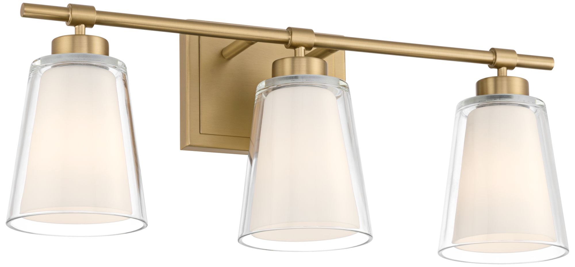 Image 6 Abigail 21" Wide Soft Gold Opal Glass 3-Light Bath Light more views