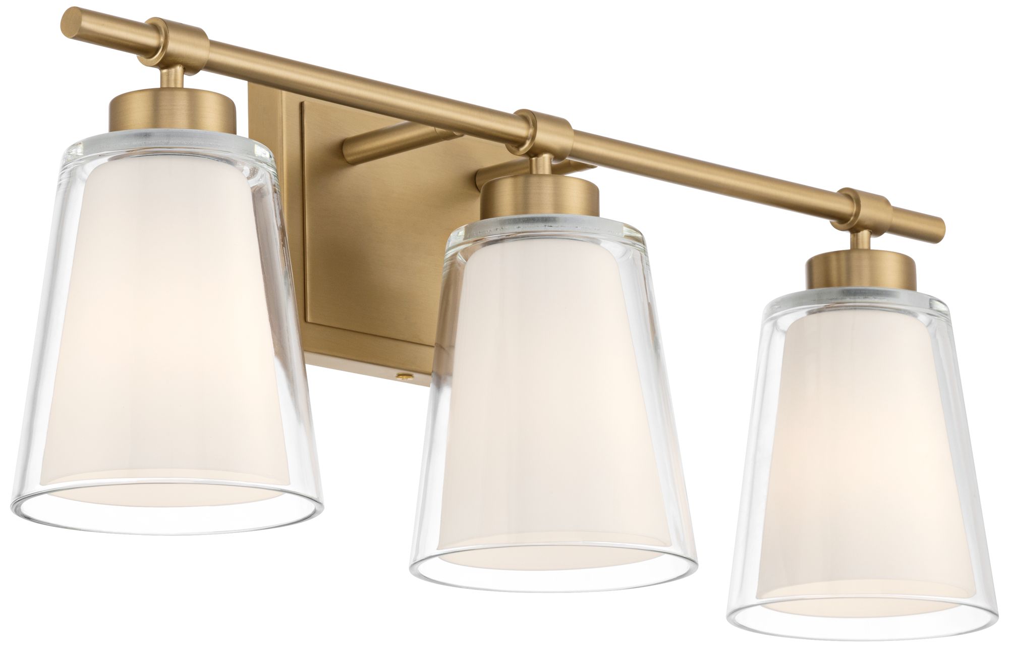 Image 7 Abigail 21" Wide Soft Gold Opal Glass 3-Light Bath Light more views