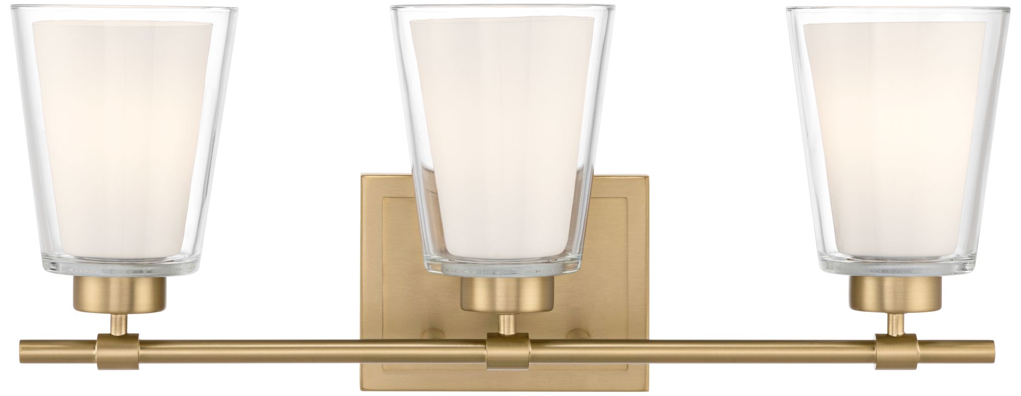 Abigail 21" Wide Soft Gold Opal Glass 3-Light Bath Light