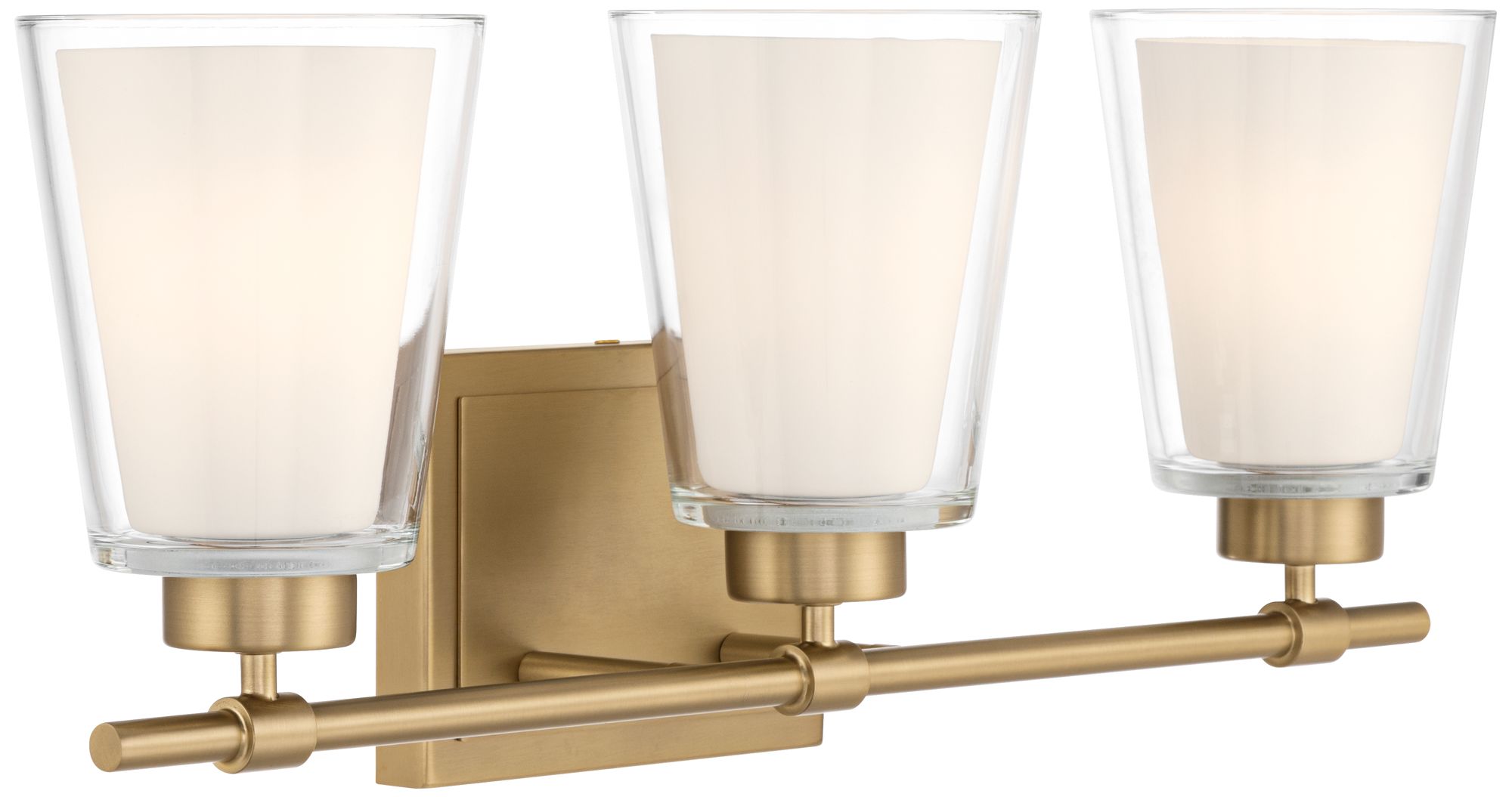Abigail 21" Wide Soft Gold Opal Glass 3-Light Bath Light
