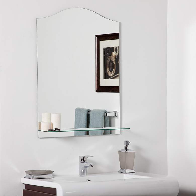 Image 1 Abigail 23 1/2" x 31 1/2" Frameless Wall Mirror with Shelf