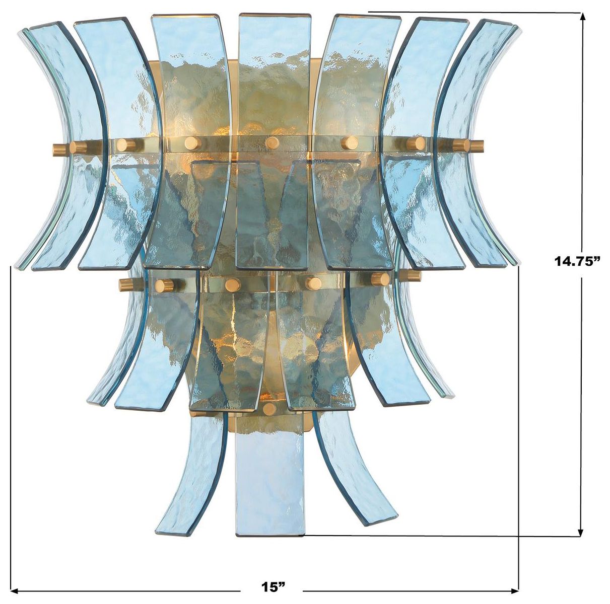 Image 6 Abigail 3 Light Aged Brass Sconce more views