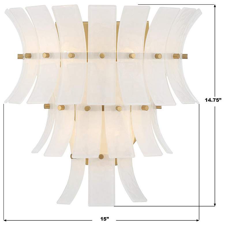 Image 6 Abigail 3 Light Aged Brass Sconce more views