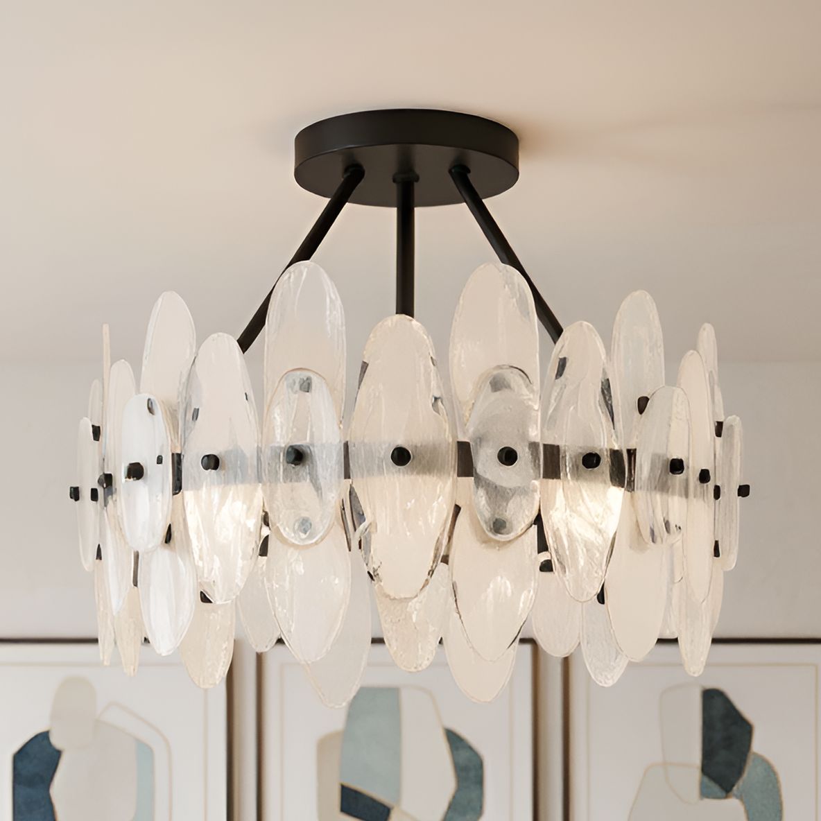 Thumbnail1 of Abigail 4-Light Matte Black Semi-Flush Mount
