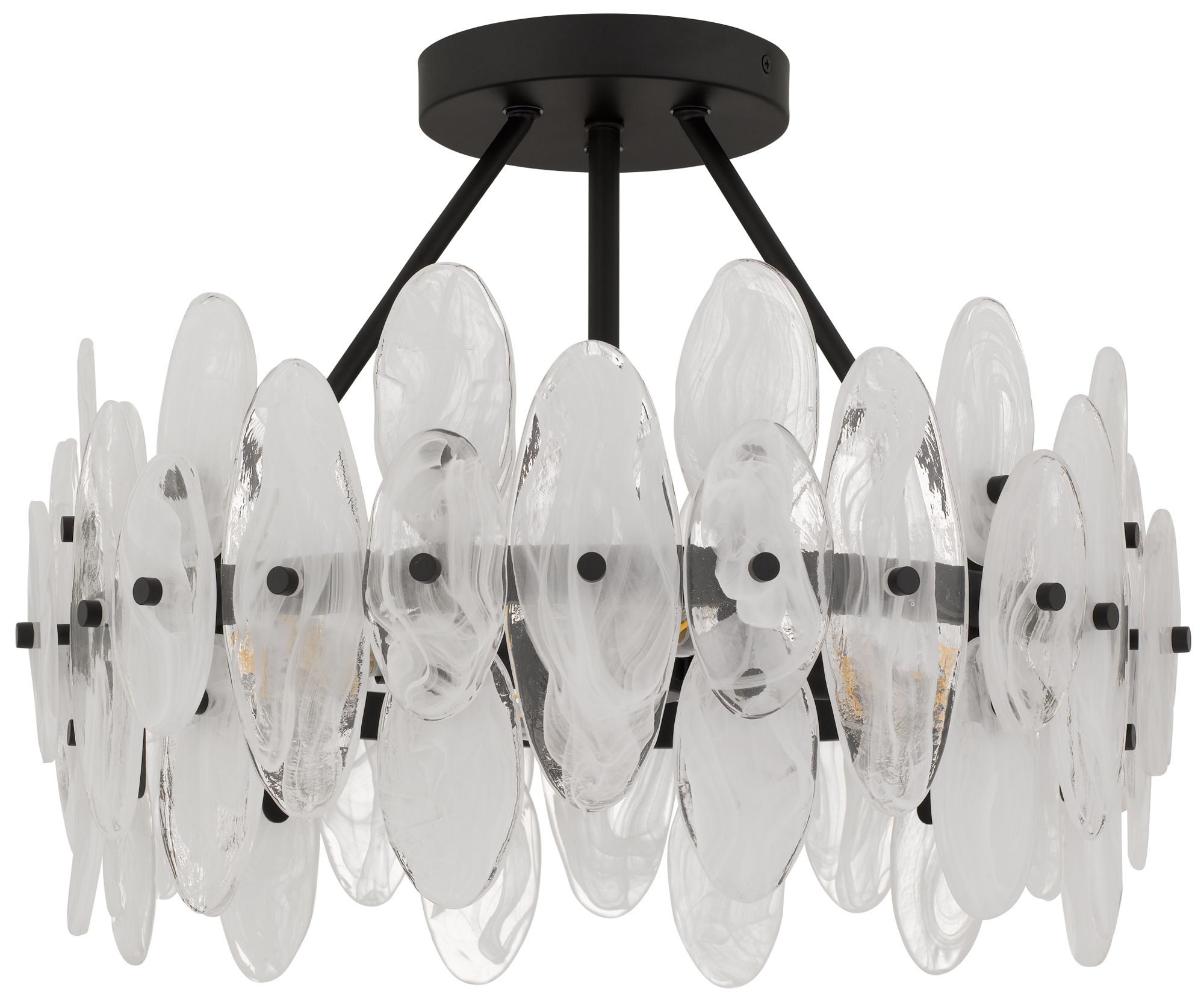 Thumbnail3 of Abigail 4-Light Matte Black Semi-Flush Mount more views