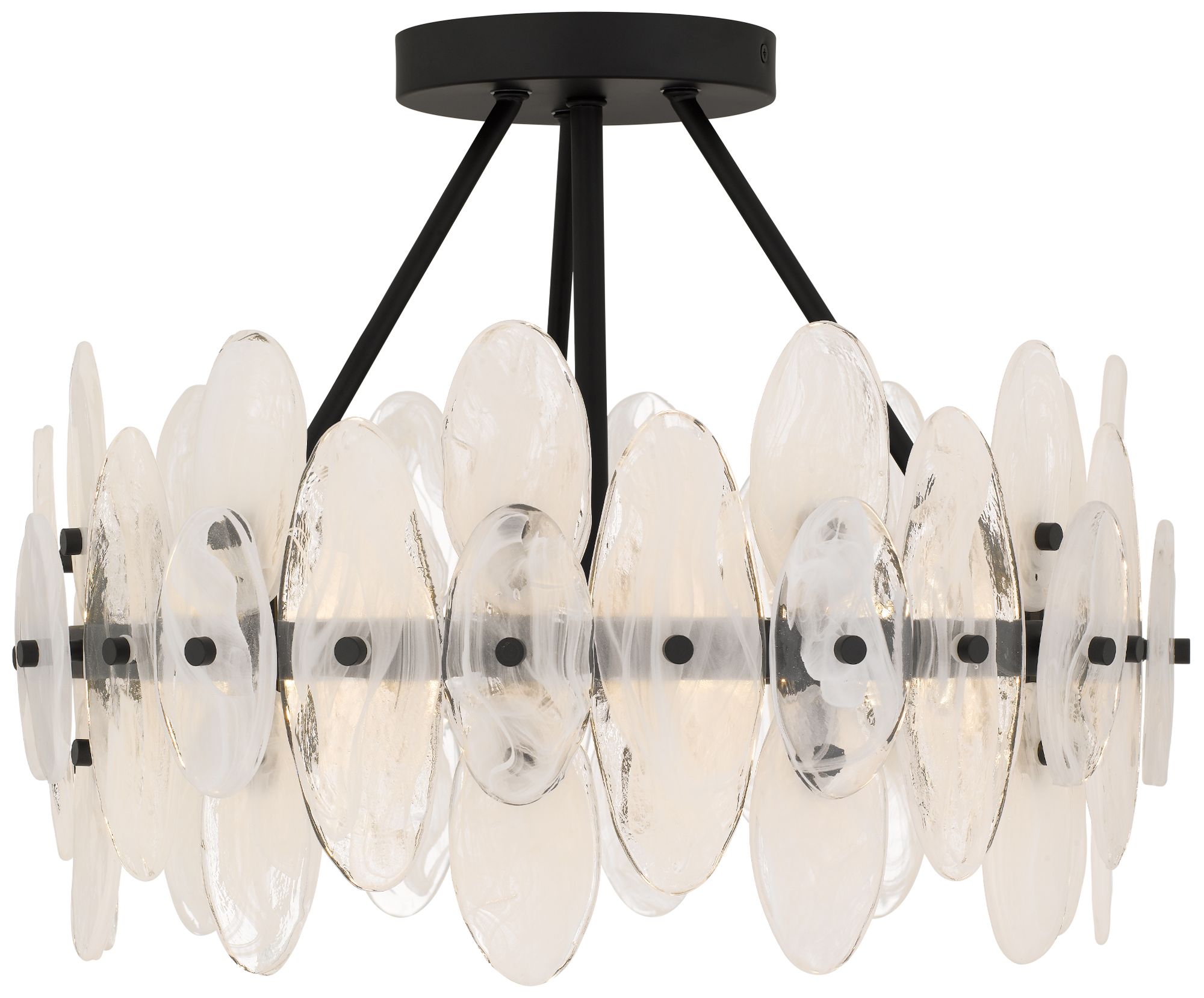Thumbnail4 of Abigail 4-Light Matte Black Semi-Flush Mount more views