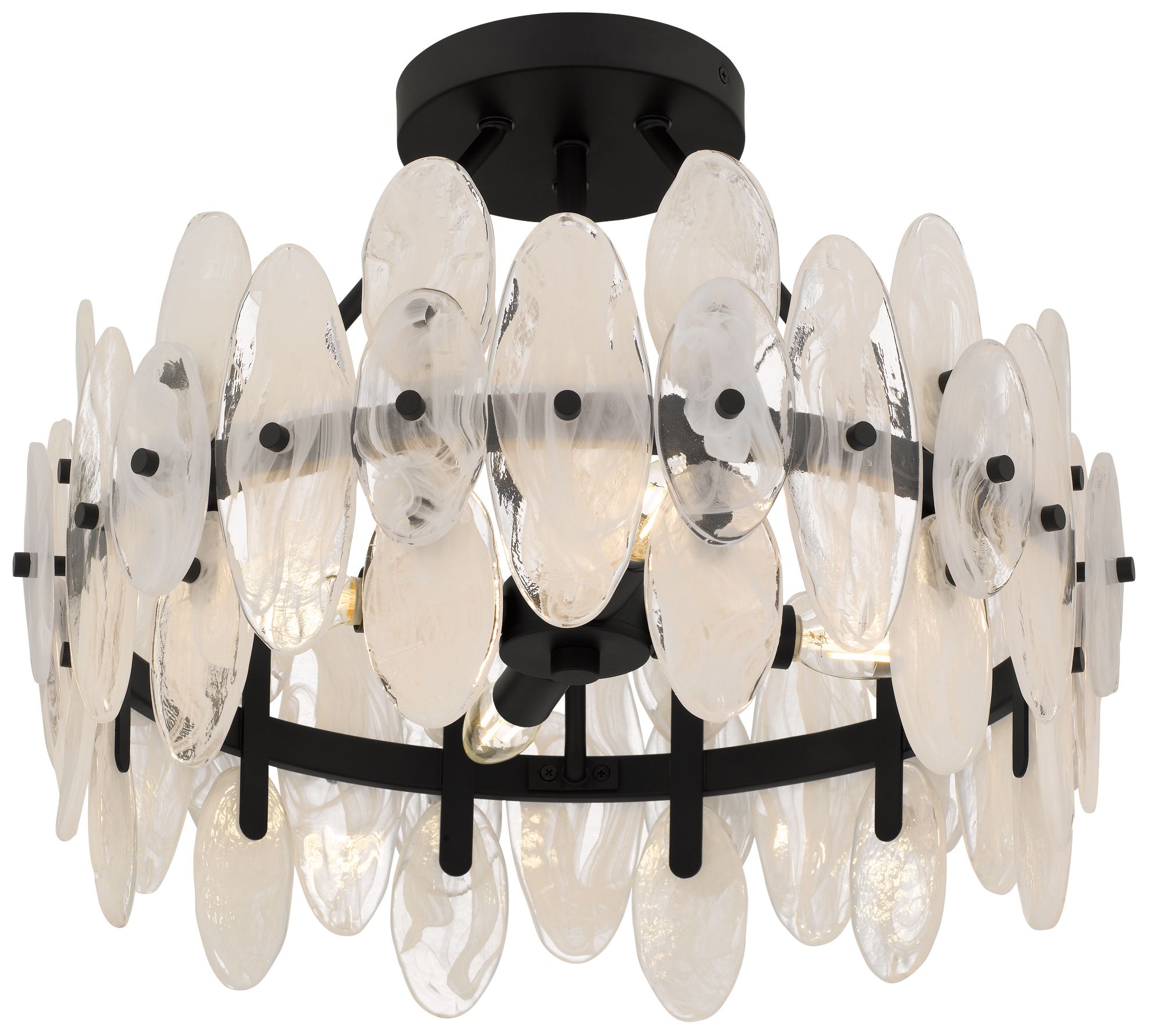Abigail 4-Light Matte Black Semi-Flush Mount