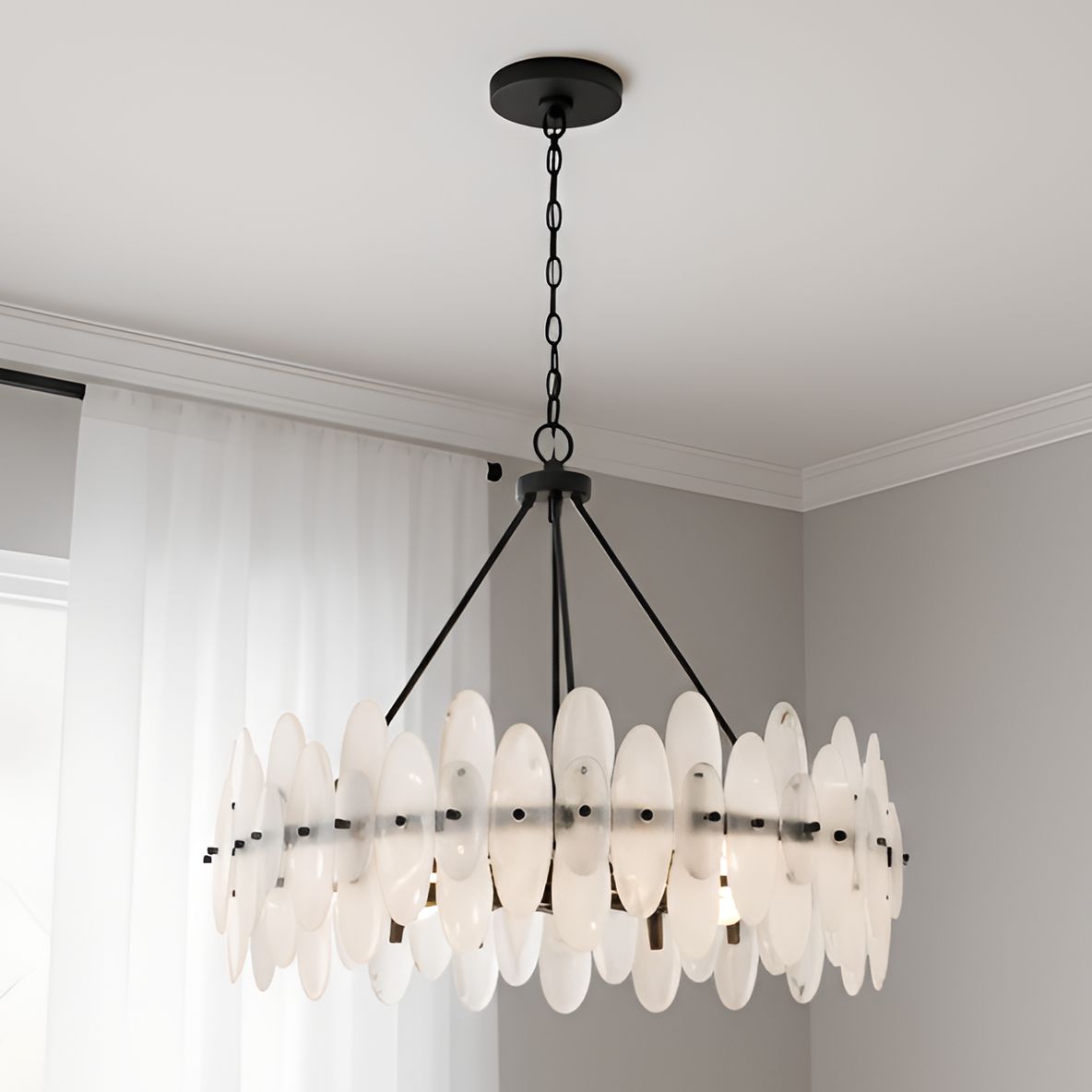 Thumbnail1 of Abigail 6-Light Matte Black Pendant Light