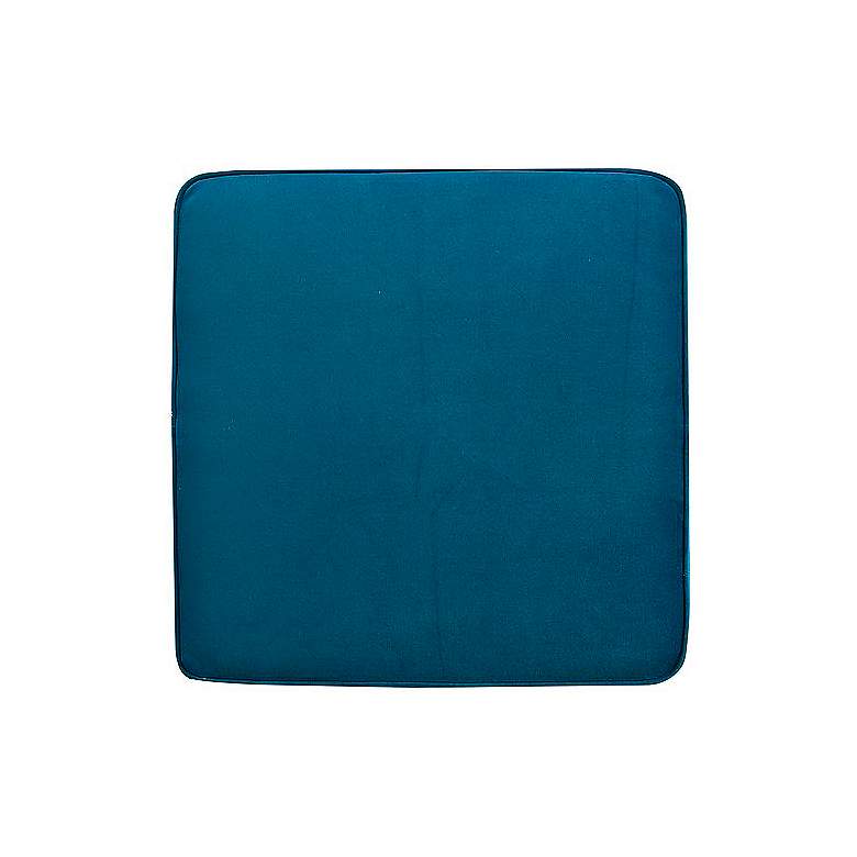 Image 6 Abigail Blue Velvet Fabric Ottoman more views