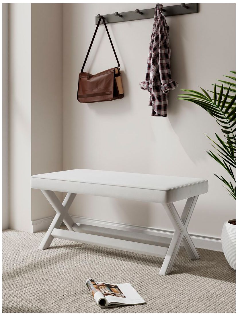 Image 2 Abigail Double Ottoman Bench in Cream more views