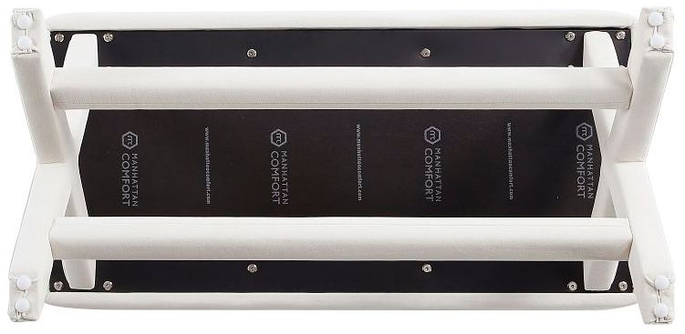 Abigail Double Ottoman Bench in Cream