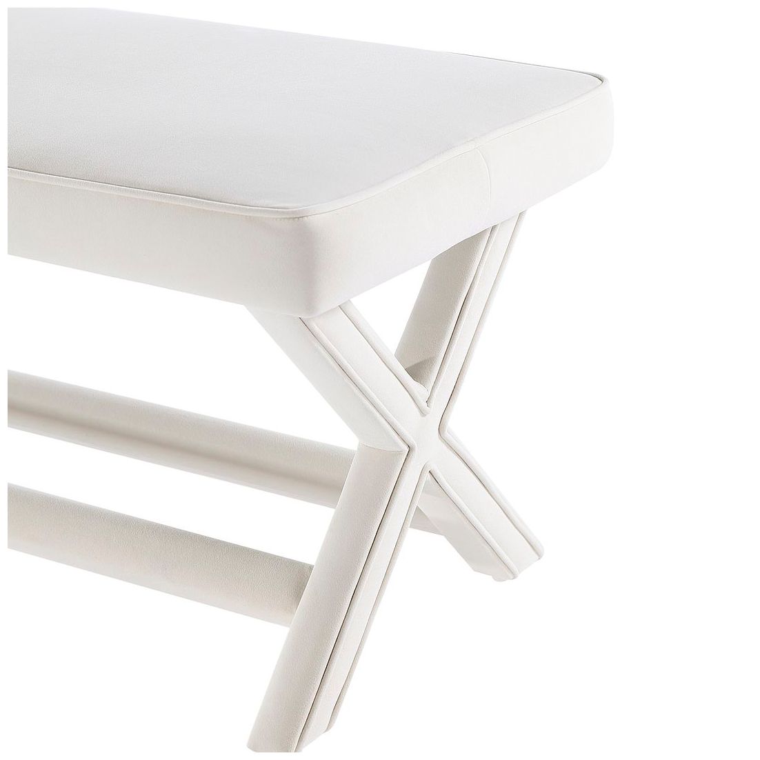 Image 5 Abigail Double Ottoman Bench in Cream more views