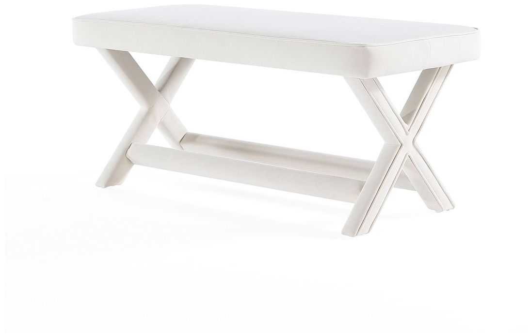 Image 7 Abigail Double Ottoman Bench in Cream more views