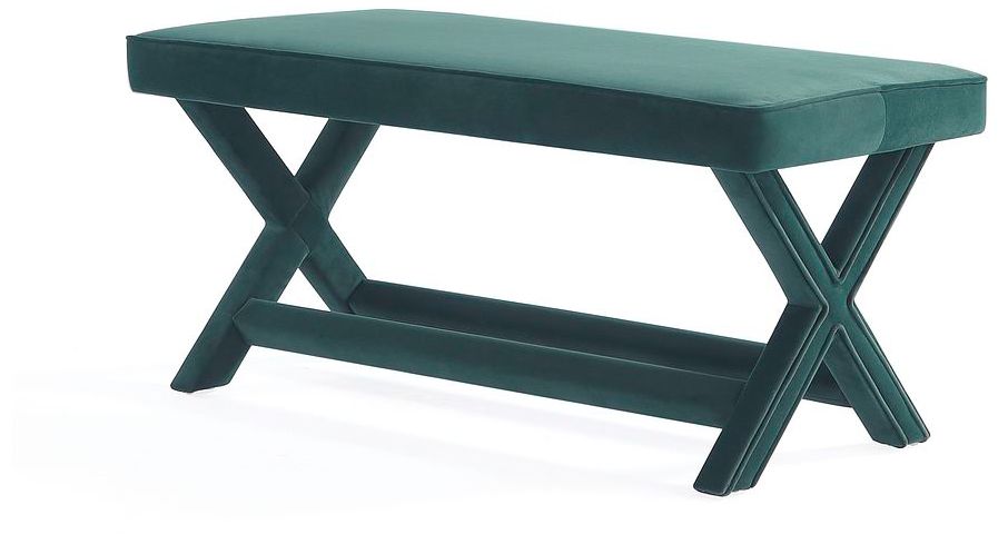 Image 7 Abigail Double Ottoman Bench in Green more views