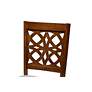 3_Abigail Gray Fabric Walnut Brown Wood Dining Chairs Set of 2 more views