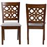 6_Abigail Gray Fabric Walnut Brown Wood Dining Chairs Set of 2 more views