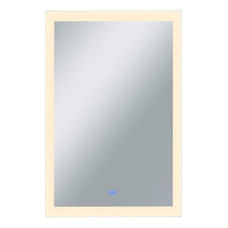Image 2 Abigail Rectangle Matte White LED 30 in. Mirror more views