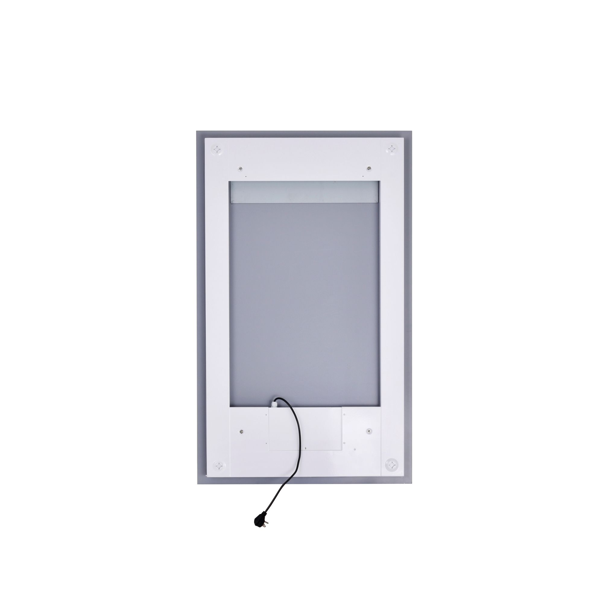 Image 4 Abigail Rectangle Matte White LED 30 in. Mirror more views