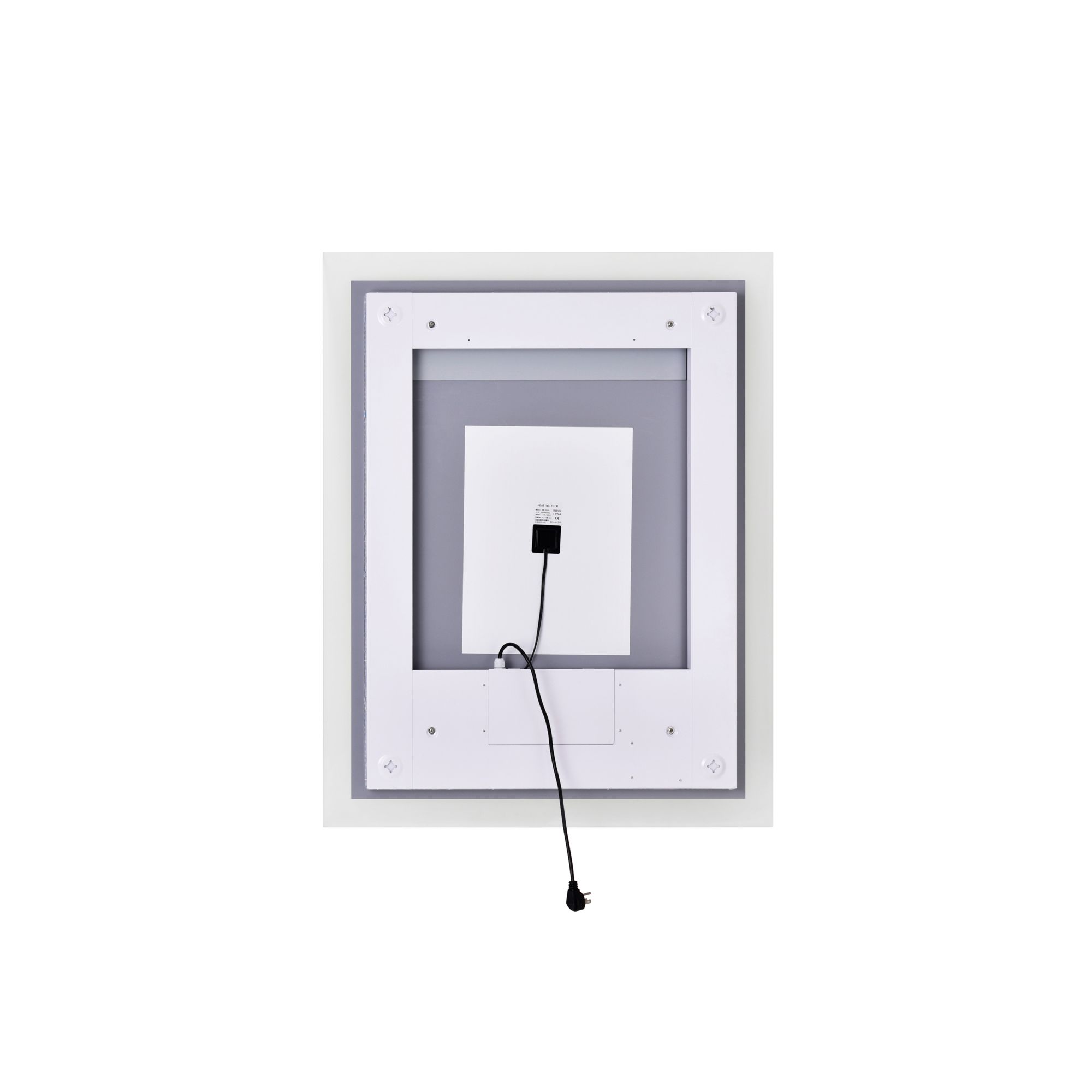 Image 4 Abigail Rectangle Matte White LED 32 in. Mirror more views