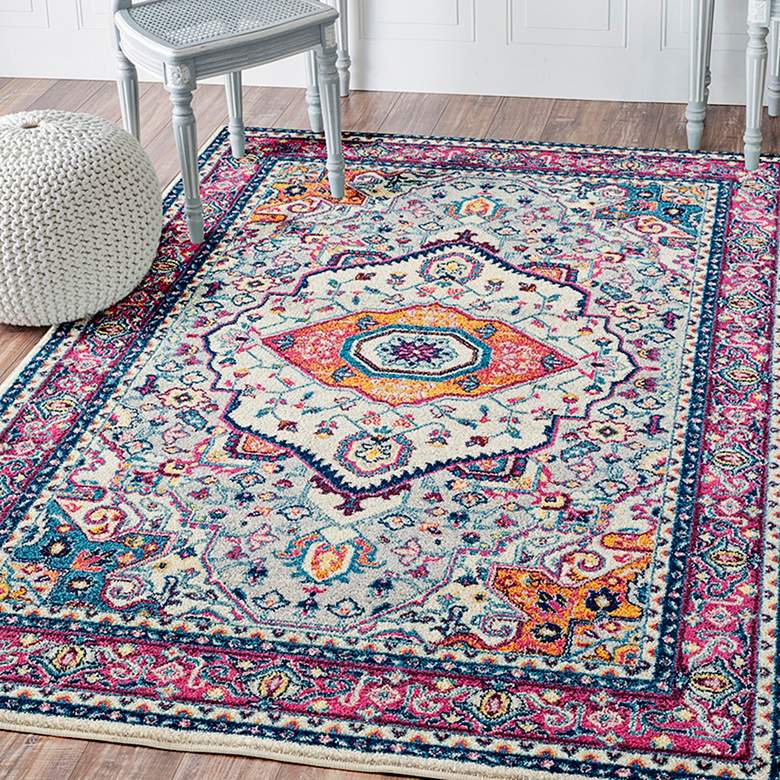 Image 1 Abigail Sia 5&#39;3 inchx7&#39;2 inch Magenta Area Rug