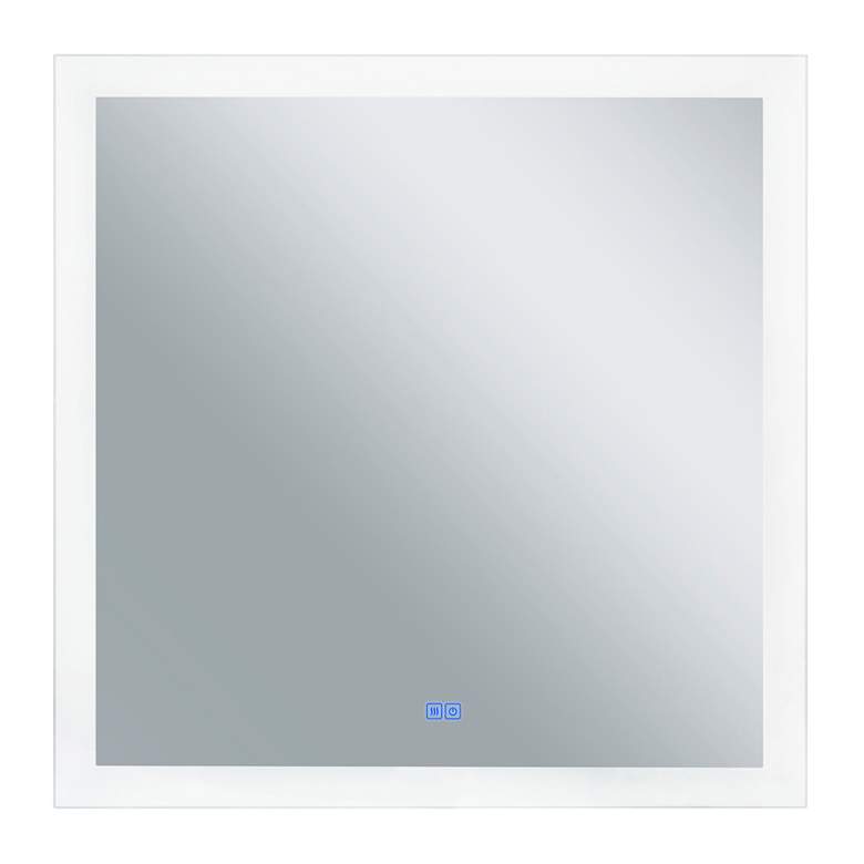 Image 1 Abigail Square Matte White LED 36 in. Mirror
