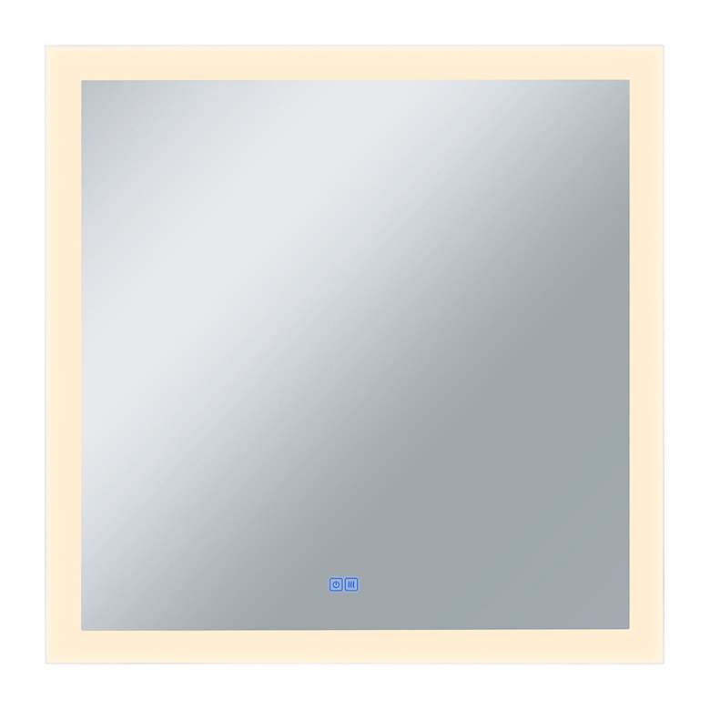 Image 2 Abigail Square Matte White LED 36 in. Mirror more views