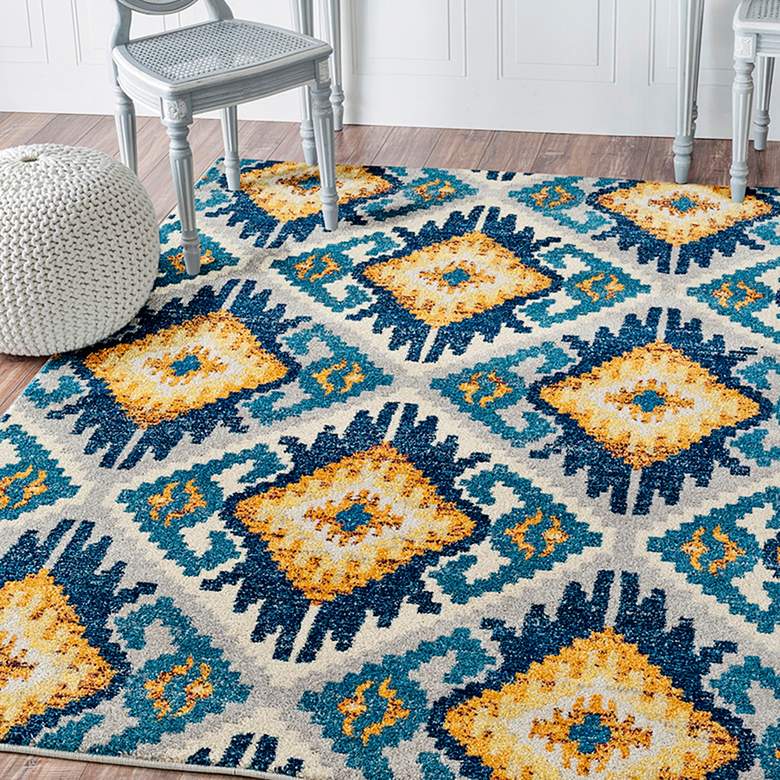 Image 1 Abigail Tinley 5'3"x7'2" Midnight Blue Area Rug