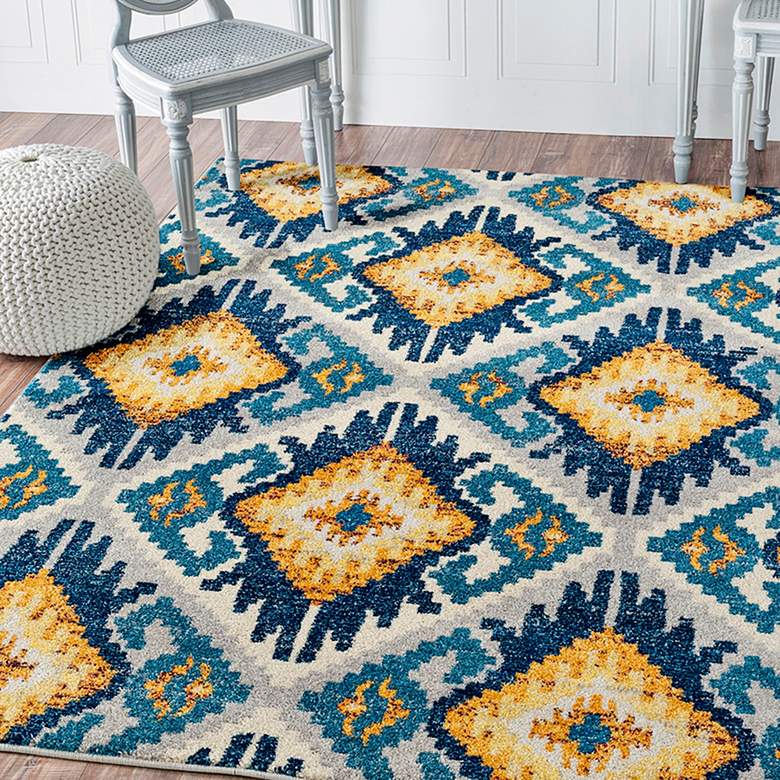 Image 1 Abigail Tinley 5&#39;3 inchx7&#39;2 inch Midnight Blue Area Rug