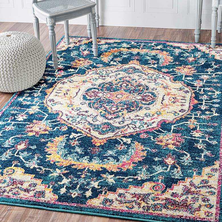 Image 1 Abigail Ulani 5&#39;3 inchx7&#39;2 inch Midnight Blue Area Rug