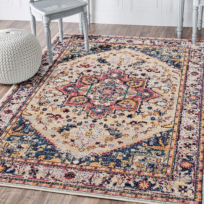 Image 1 Abigail Zariah 5&#39;3 inchx7&#39;2 inch Cream Area Rug